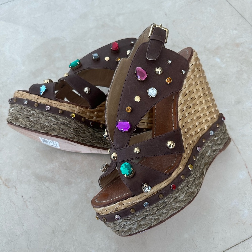 Dolce Gabbana bejeweled wedges